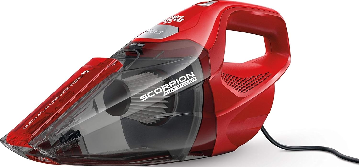Dirt Devil Scorpion Plus QuickFlip Handheld Vacuum Cleaner, Powerful Suction, Lightweight, Includes Quick Flip Crevice Tool, Corded Portable Vacuum Cleaner